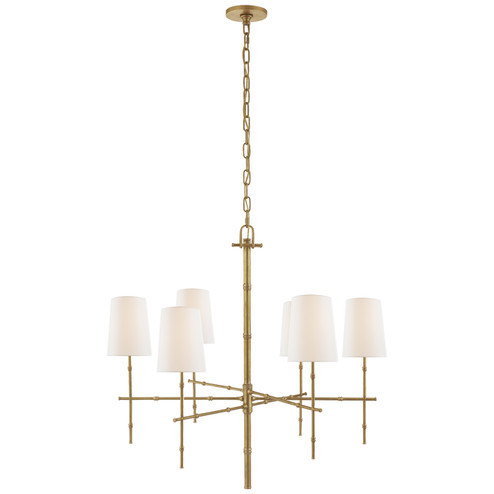 Grenol Six Light Chandelier in Hand-Rubbed Antique Brass (268|S5161HABL)