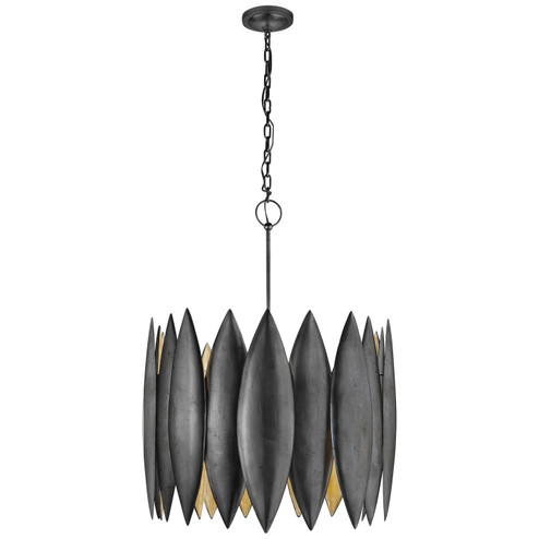 Hatton Four Light Chandelier in Aged Iron (268|S5048AI)