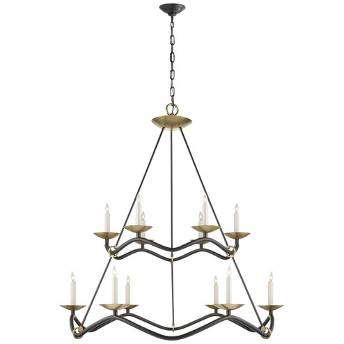 Choros 12 Light Chandelier in Aged Iron (268|S5041AI)