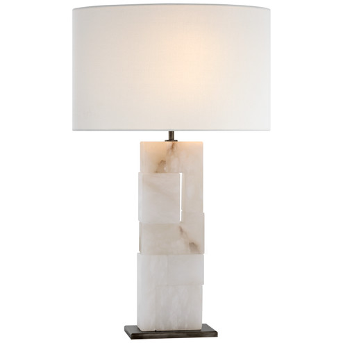 Ashlar LED Table Lamp in Alabaster and Bronze (268|S3926ALBBZL)