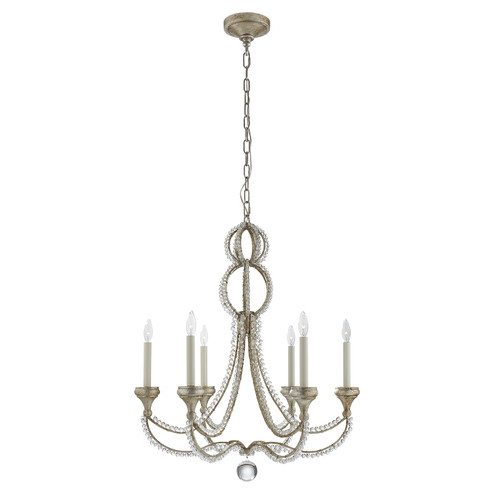 Milan Six Light Chandelier in Venetian Silver (268|NW5030VS)