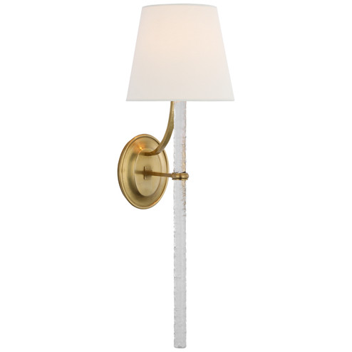 Abigail LED Wall Sconce in Soft Brass and Clear Wavy Glass (268|MF2326SBCWGL)