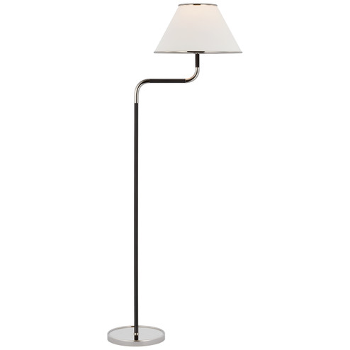 Rigby LED Floor Lamp in Polished Nickel and Ebony (268|MF1055PNEBL)