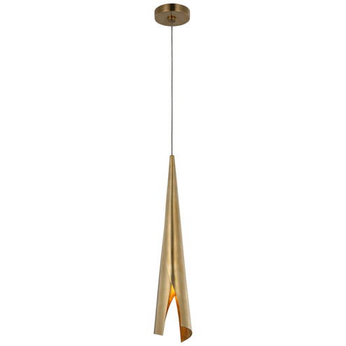 Piel LED Pendant in Antique-Burnished Brass (268|KW5631AB)