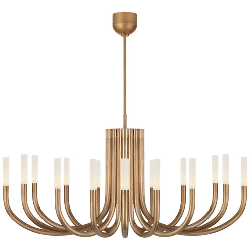 Rousseau LED Chandelier in Antique-Burnished Brass (268|KW5585ABEC)