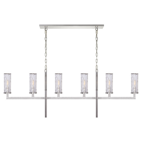 Liaison Six Light Linear Chandelier in Antique-Burnished Brass (268|KW5203AB)
