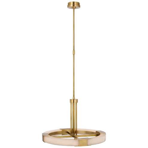 Covet LED Chandelier in Antique-Burnished Brass and Alabaster (268|KW5138ABALB)