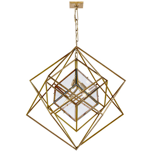 Cubist Four Light Chandelier in Gild (268|KW5021GCG)
