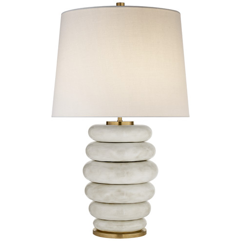 Phoebe One Light Table Lamp in Antiqued White Ceramic (268|KW3619AWCL)