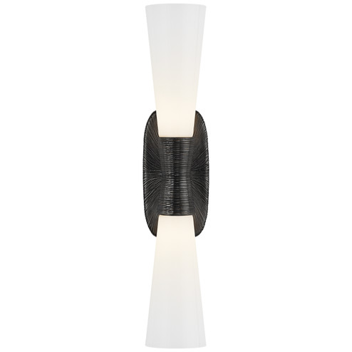 Utopia Two Light Bath Sconce in Aged Iron (268|KW2048AIWG)