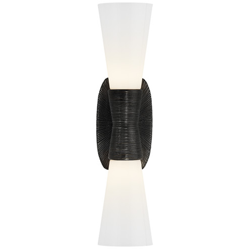 Utopia Two Light Bath Sconce in Aged Iron (268|KW2047AIWG)