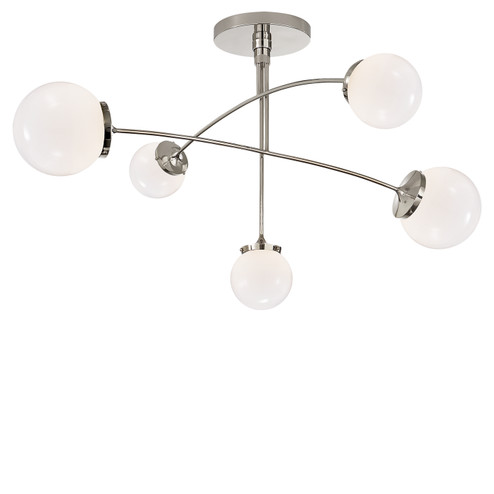 Prescott Five Light Chandelier in Polished Nickel (268|KS5403PNWG)