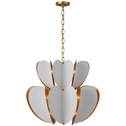 Danes LED Chandelier in Matte White and Gild (268|KS5132WHTG)