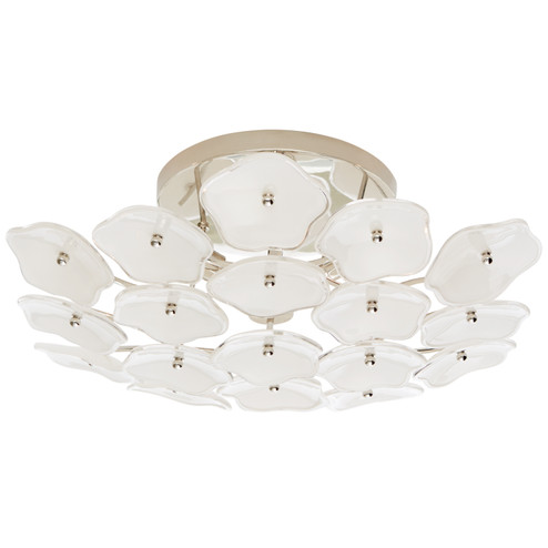 Leighton Three Light Flush Mount in Polished Nickel (268|KS4065PNCRE)