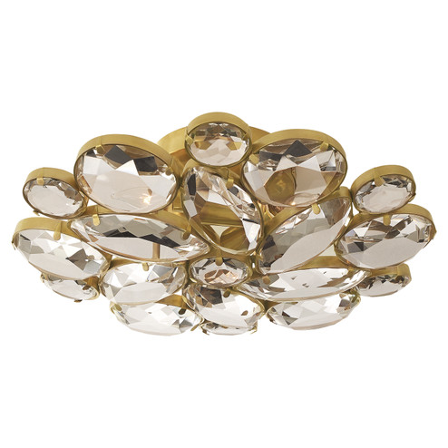 Lloyd Three Light Flush Mount in Soft Brass (268|KS4015SBCG)