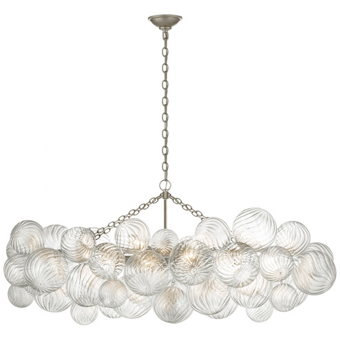 Talia LED Linear Chandelier in Burnished Silver Leaf (268|JN5116BSLCG)