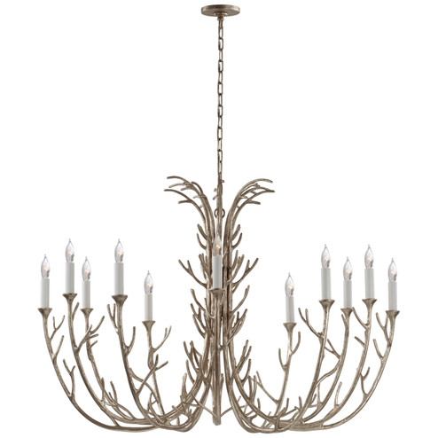 Silva 12 Light Chandelier in Burnished Silver Leaf (268|JN5080BSL)