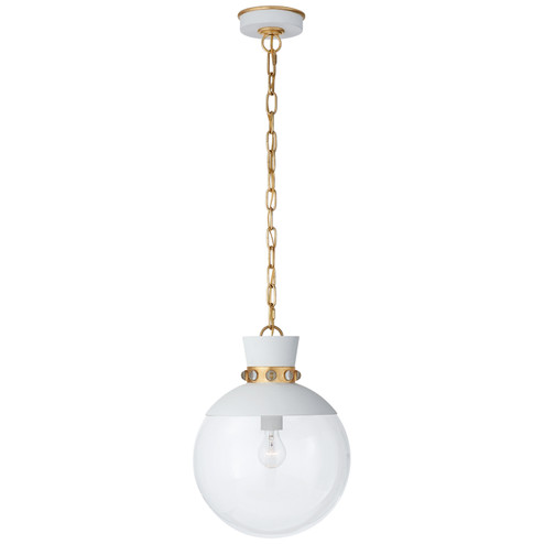 Lucia One Light Pendant in White with Gild (268|JN5051WHTGCG)