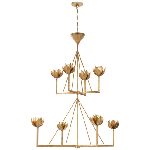Alberto Eight Light Chandelier in Antique Gold Leaf (268|JN5006AGL)