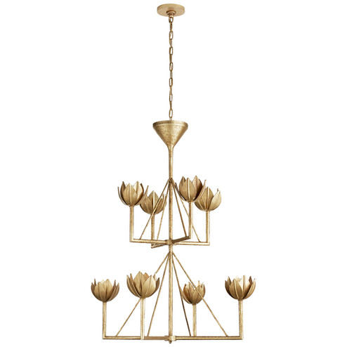 Alberto Eight Light Chandelier in Antique Gold Leaf (268|JN5005AGL)