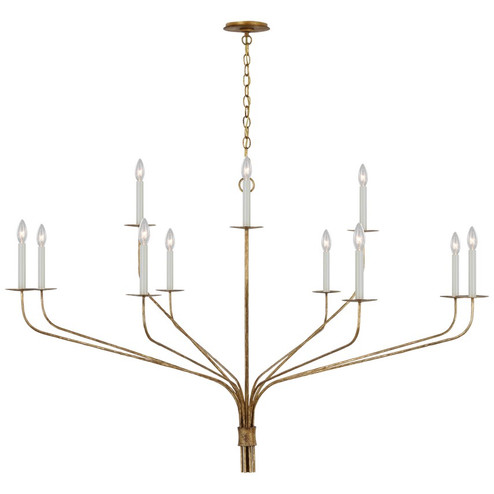 Belfair LED Chandelier in Gilded Iron (268|IKF5753GI)