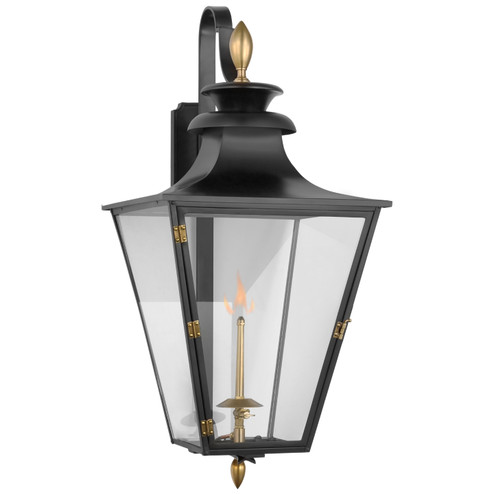 Albermarle Gas Gas Wall Lantern in Matte Black and Brass (268|CHO2436BLKCG)