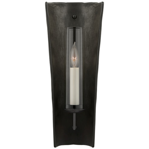 Downey One Light Wall Sconce in Stained Black Metallic and Aged Iron (268|CHD2606SBM)