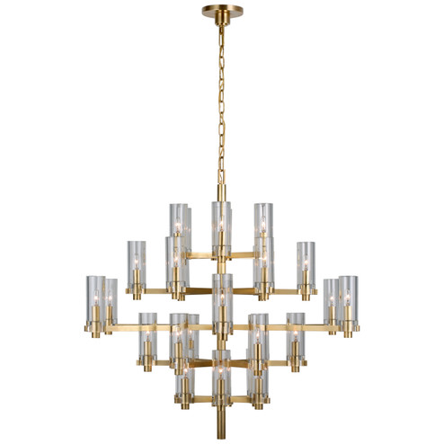 Sonnet LED Chandelier in Antique-Burnished Brass (268|CHC5632ABCG)