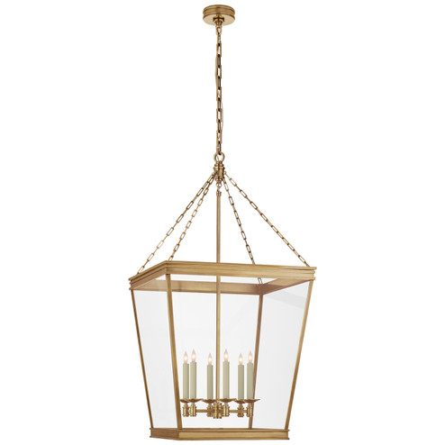 Launceton Six Light Lantern in Antique-Burnished Brass (268|CHC5612ABCG)