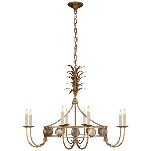 Gramercy Eight Light Chandelier in Gilded Iron (268|CHC5377GI)