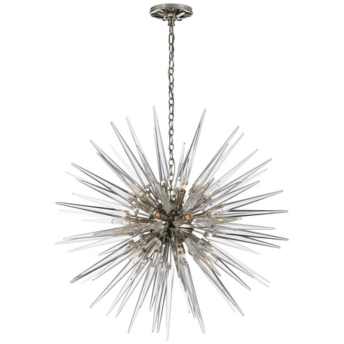 Quincy 20 Light Chandelier in Polished Nickel (268|CHC5287PNCA)