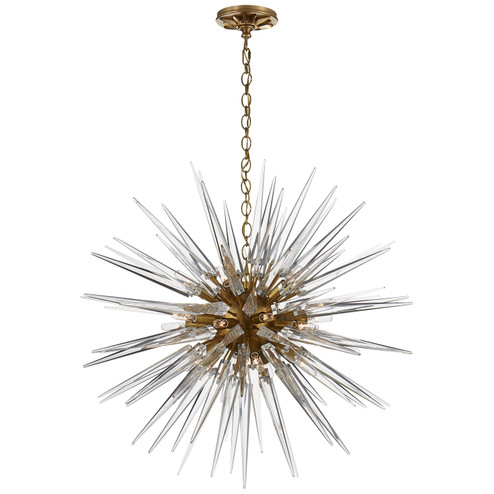 Quincy 20 Light Chandelier in Antique-Burnished Brass (268|CHC5287ABCA)