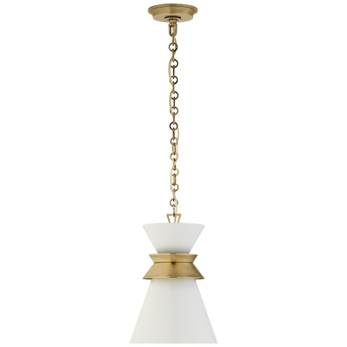 Alborg One Light Pendant in Antique-Burnished Brass (268|CHC5240ABWHT)