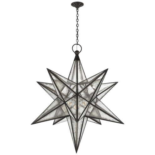 Moravian Star Three Light Lantern in Aged Iron (268|CHC5213AIAM)
