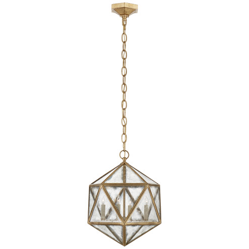 Zeno Four Light Lantern in Gilded Iron (268|CHC5201GIAM)