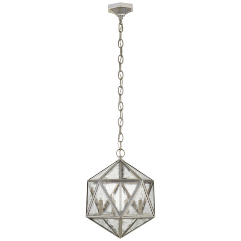 Zeno Four Light Lantern in Burnished Silver Leaf (268|CHC5201BSLAM)
