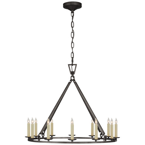Darlana Ring 12 Light Chandelier in Aged Iron (268|CHC5172AI)