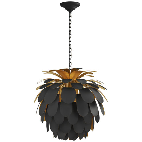 Cynara One Light Chandelier in Matte Black (268|CHC5165MBKG) Cynara One Light Chandelier in Matte Black (268|CHC5165MBKG)