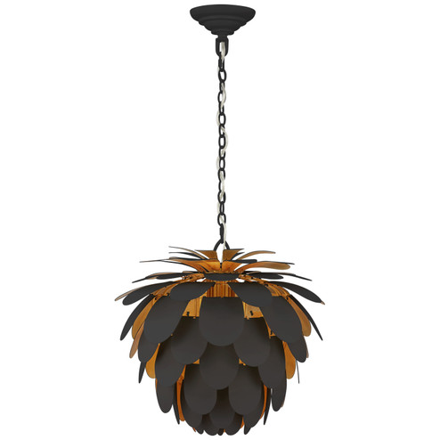 Cynara One Light Chandelier in Matte Black and Gild (268|CHC5163MBKG)
