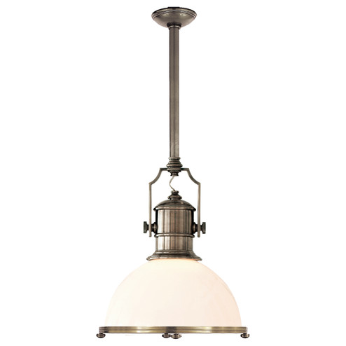 Country Industrial One Light Pendant in Antique Nickel (268|CHC5136ANWG)