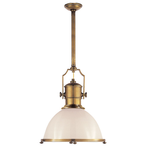 Country Industrial One Light Pendant in Antique-Burnished Brass (268|CHC5136ABWG)