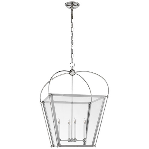Riverside Four Light Lantern in Polished Nickel (268|CHC3439PNCG)