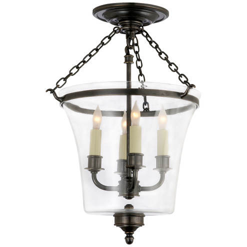 Sussex Bell Jar Four Light Semi-Flush Mount in Bronze (268|CHC2209BZ)
