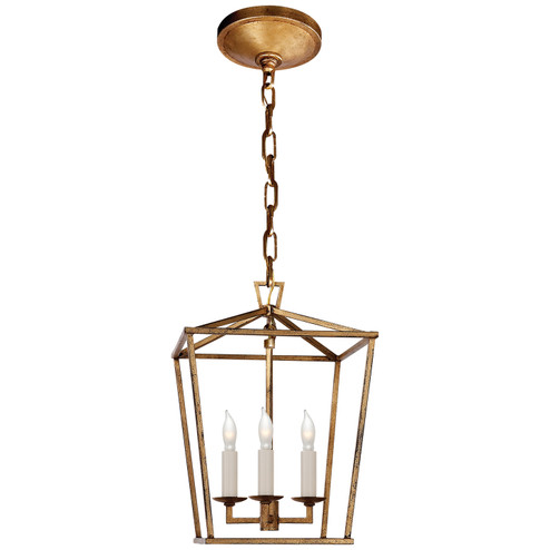 Darlana Three Light Lantern in Gilded Iron (268|CHC2175GI)