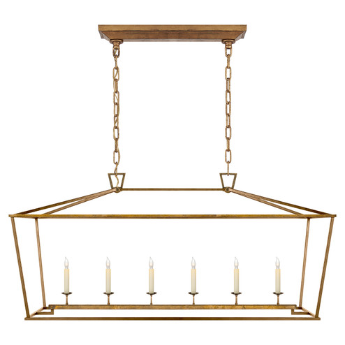 Darlana Six Light Lantern in Gilded Iron (268|CHC2166GI)