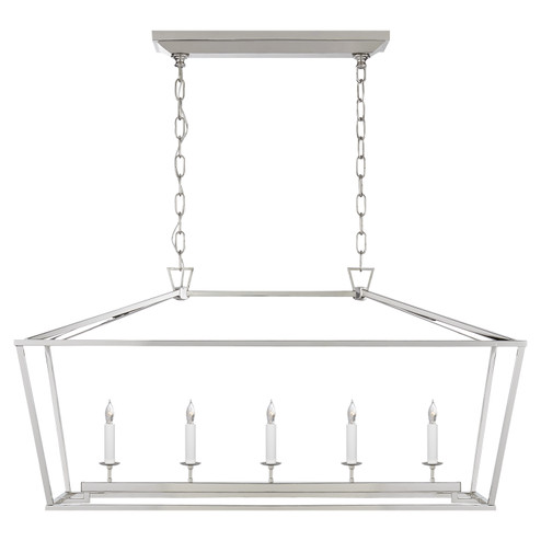 Darlana Five Light Linear Pendant in Polished Nickel (268|CHC2156PN)