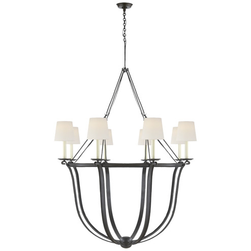 Lancaster Eight Light Chandelier in Aged Iron (268|CHC1577AIL)