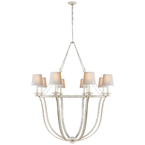 Lancaster Eight Light Chandelier in Aged Iron (268|CHC1577AIL)