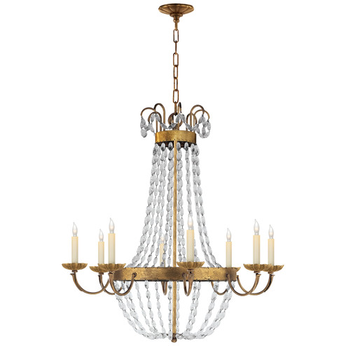 Paris Flea Market Eight Light Chandelier in Gilded Iron (268|CHC1408GISG)