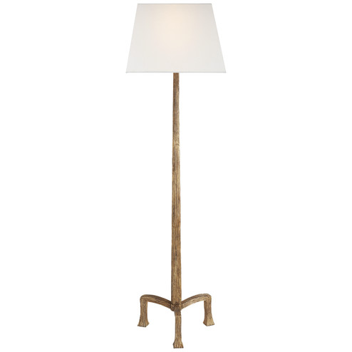 Strie One Light Floor Lamp in Gilded Iron (268|CHA9707GIL)